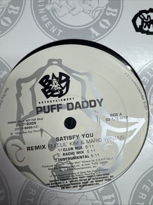 PUFF DADDY SATISFY YOU REMIX LIL KIM 12" 1999 BAD BOY BBDP-9306 DJ PROMO - Thumbnail 2