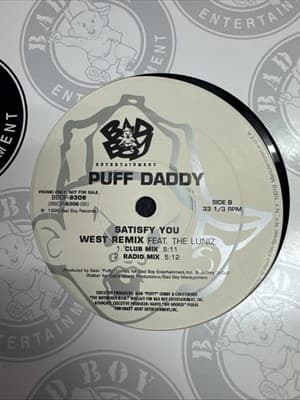 PUFF DADDY SATISFY YOU REMIX LIL KIM 12" 1999 BAD BOY BBDP-9306 DJ PROMO - Thumbnail 3