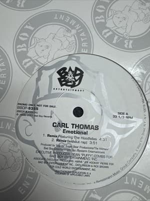 BAD BOY ENTERTAINMENT RECORD ALBUM CARL THOMAS EMOTIONAL REMIX IN EXC-NM COND. - Thumbnail 2
