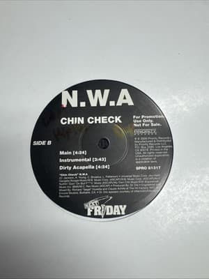 Promotional vinyl single for N.W.A.'s "Chin Check" - Image 1