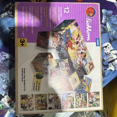 NEW Eichhorn Holzbilder 12 Wooden Block Fairy Tales Puzzle Vintage - Image 1