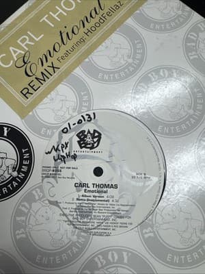 BAD BOY ENTERTAINMENT RECORD ALBUM CARL THOMAS EMOTIONAL REMIX IN EXC-NM COND. - Image 1