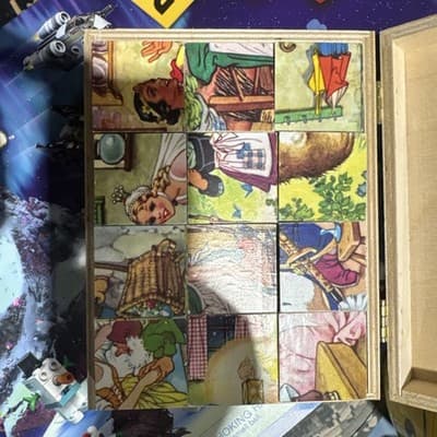 NEW Eichhorn Holzbilder 12 Wooden Block Fairy Tales Puzzle Vintage - Thumbnail 3