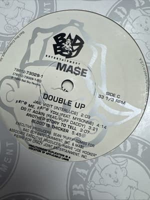 MASE “DOUBLE UP” 1999 2x12” VINYL LP – BAD BOY RECORDS - FREE SHIPPING! - Thumbnail 5
