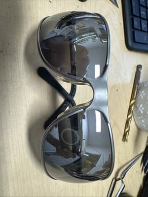 Harley Davidson HD503 Safety Eyewear Sunglasses Silver Metal Mirror Hardcoat Ne - Image 1