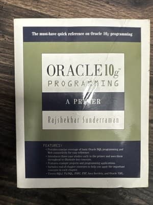 Oracle 10g Programming: A Primer - Rajshekhar Sunderraman - Image 1