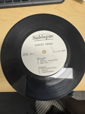 Morbid Opera Jesus Loves You -so Give Us Your Money ! 33rpm 7inch Complete!! - Thumbnail 5
