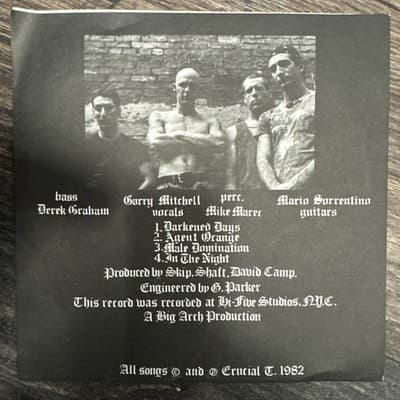 CRUCIAL T. -NYHC ep 1982 orig RAT CAGE RECORDS, Agnostic Front, Cro-Mags, PUNK - Image 1