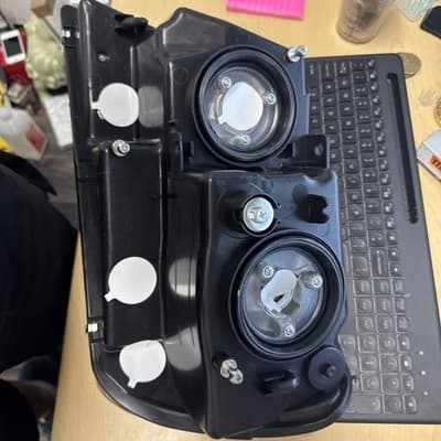 Headlight Assembly Compatible with 99 Chrome Housing Fit 99-04 Grand Cheroke - Thumbnail 3
