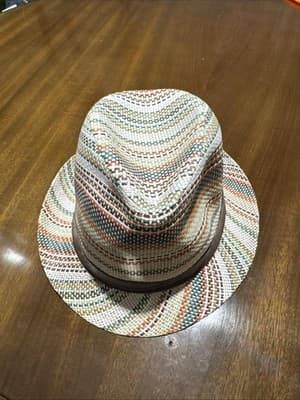 Men Women Summer Straw Fedora Hat Trilby Cuban Sun Cap Panama Short Brim X5 - Thumbnail 2