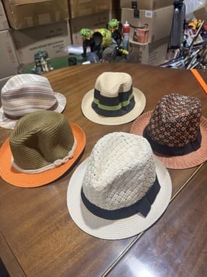 Men Women Summer Straw Fedora Hat Trilby Cuban Sun Cap Panama Short Brim X5 - Image 1