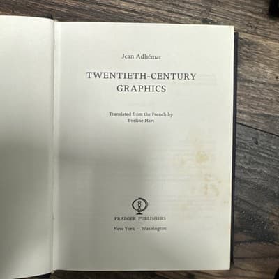 TWENTIETH-CENTURY GRAPHICS; By Jean Adhemar - Hardcover - Image 1