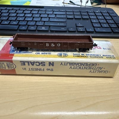 Con-Cor N Scale 1151 B & O 50’ Steel Gondola Train Freight Car #3 - Image 1