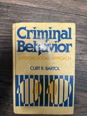 Criminal Behavior: A Psychosocial Approach by Bartol - Image 1