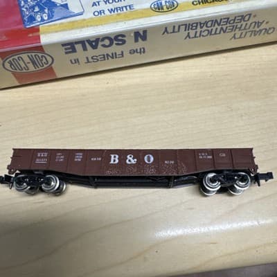 Con-Cor N Scale 1151 B & O 50’ Steel Gondola Train Freight Car #3 - Thumbnail 2