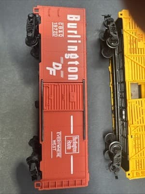 Vintage TYCO Burlington 19720 Box Car + TYCO Log Dump Car+4 More New - Thumbnail 2