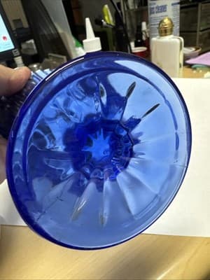 Avon Glass Pitcher Vintage Fostoria Glass Pitcher Cobalt Blue 1970s Mt. Vernon - Thumbnail 4