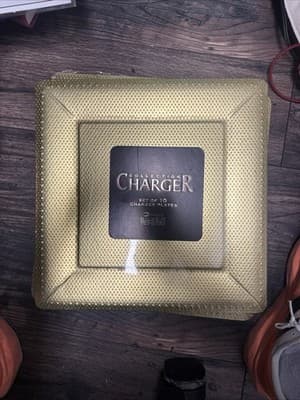 30 Gold Square 13 In -Inch Charger Plates, Tableware - Image 1
