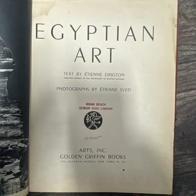 Egyptian Art hardback book Etienne Drioton 1951 Arts, Inc. Golden Griffin - Thumbnail 2