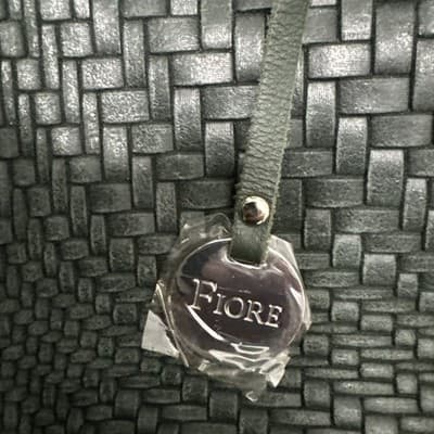 Fiore Dark Green Leather Woven Large Tote Handbag New - Thumbnail 2