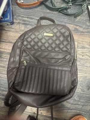 NWT - ADRIENNE VITTADINI Women's 'QUILTED' Brown FAUX LEATHER BACKPACK - Image 1
