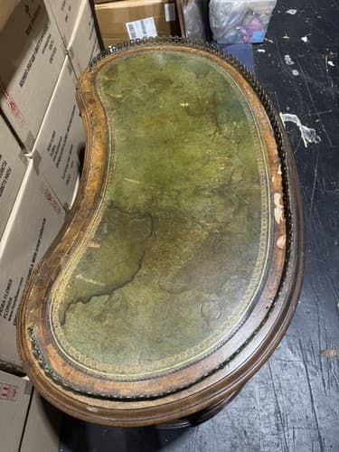 Desk Kidney Shaped By William Fry Original Antique 1880 - Thumbnail 3