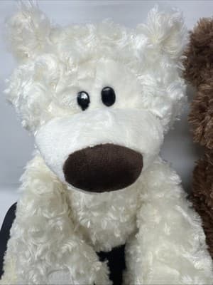 Two New Teddy Bear Lot of 2 16" Plush bears brown And White - Thumbnail 4