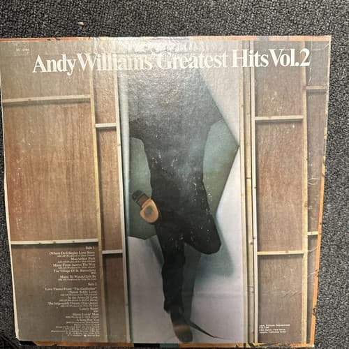 Andy Williams Greatest Hits Vol 2 Record Album Vinyl LP - Thumbnail 2