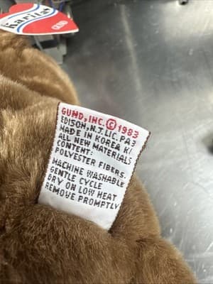 New with Tags Gund Karitas Tender Teddy Bear Style 2123 1990 1983 Korea - Thumbnail 5