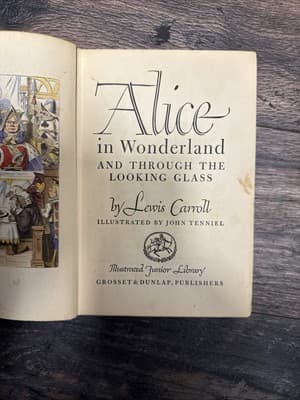 Alice in Wonderland & Through the Looking Glass by Lewis Carroll 1946 Hard Cover - Image 1