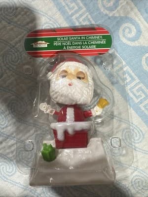 Vintage Solar Dancer Christmas Sleepy Eye Santa In Chimney New In Package Tested - Image 1