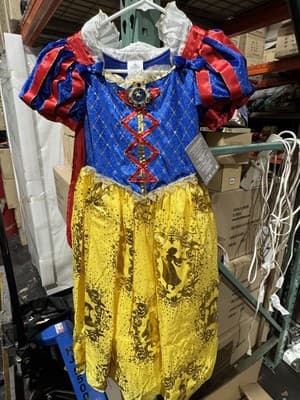 Snow White Girls Costume Princess Dress Cosplay Velvet Quality Size 7/8 New - Image 1