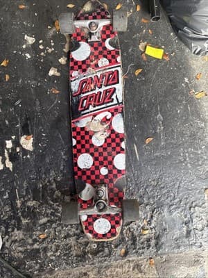 Santa Cruz Steve Olson Deck – Vintage Checkerboard Cruz Graphic - Image 1