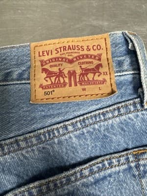 Levis 501 Womens Jeans Tag 28x26 - Thumbnail 3