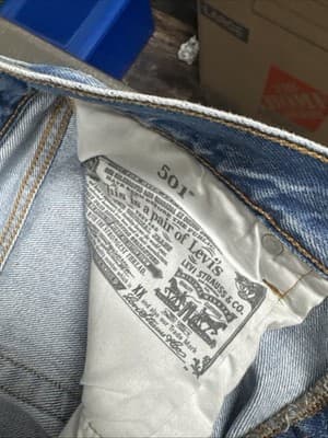 Levis 501 Womens Jeans Tag 28x26 - Thumbnail 4