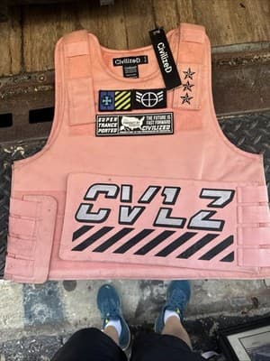 Civilized Strap Costume Vest Paintball One Size Pink - Image 1