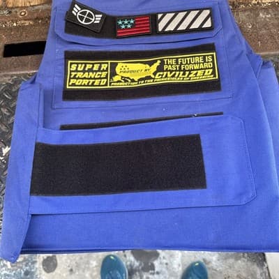 MOTORCYCLE 3M REFLECTIVE VEST MMXX-2023 Mmxx Cvlz-Utility Vest Royal Blue - Thumbnail 2