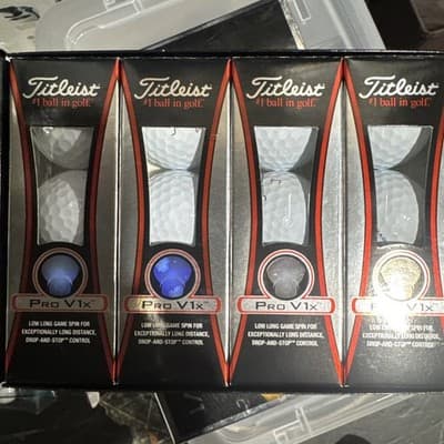 Titleist PRO V1X Golf Balls Set Of 4 Sleeves 12 Balls New In Box - Thumbnail 2