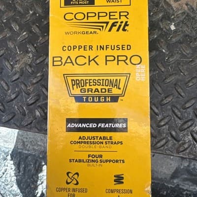Copper Fit WORK GEAR-Back Pro Support Belt W/Straps- One Size Fits Most 30”-48” - Thumbnail 2
