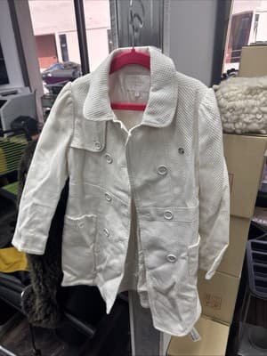 Gucci Girls Faille Monogrammed Coat - Image 1