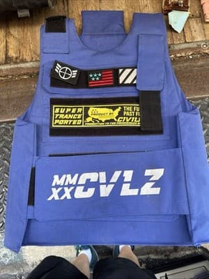 MOTORCYCLE 3M REFLECTIVE VEST MMXX-2023 Mmxx Cvlz-Utility Vest Royal Blue - Image 1