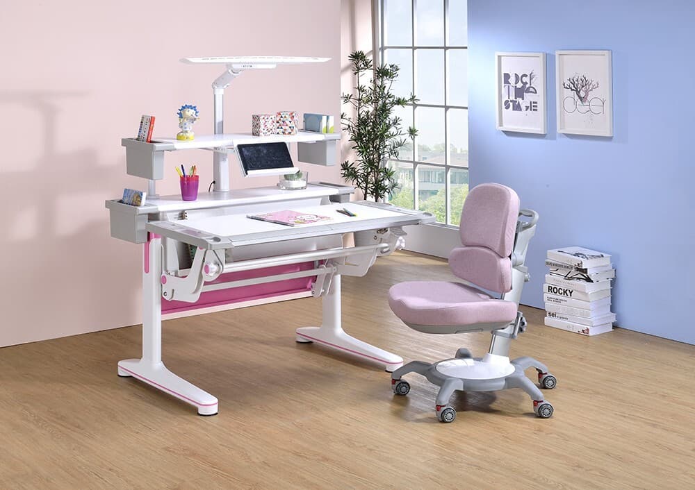 Large Ergonomic Kids Desk Premium German-Inspired Quality, Adjustable, Gas Lift - Thumbnail 2
