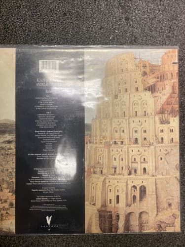 Klaus Schulze & andreas grosser babel 1988 virgin us lp orig electronic tangerin - Thumbnail 2