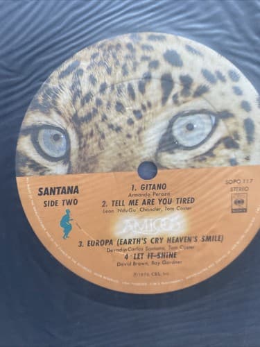 SANTANA AMIGOS CBS/SONY SOPO 117 JAPAN VINYL LP - Thumbnail 5