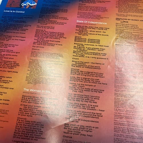 Donna Summer S/T Japan LP Vinyl Record P-11120 Quincy Jones Michael Jackson 1982 - Thumbnail 4