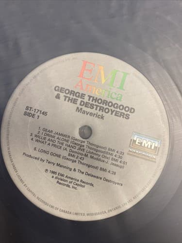 George Thorogood and the Destroyers Maverick LP Record Album Vinyl Canada MINT - Thumbnail 3