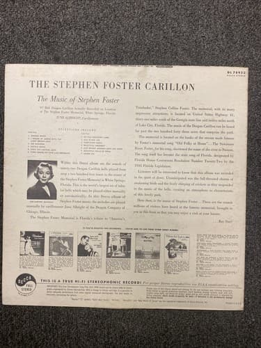 The Stephen Foster Carillon June Albright - 1973 LP vinyl - Thumbnail 2