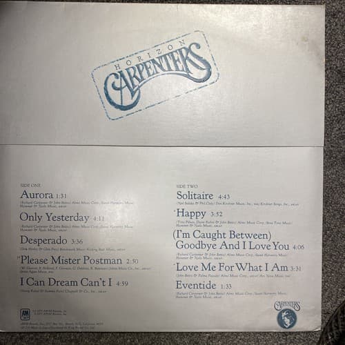 CARPENTERS HORIZON A&M GP-235 JAPAN VINYL LP MINT - Thumbnail 2