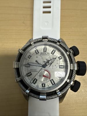 Invicta Reserve Bolt Chrono Watch 50mm Silver Dial Daydate 6434 New Belt And Bat - Image 1