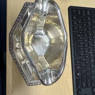 VINTAGE CONTINENTAL SILVER CO. GRAVY BOAT & TRAY 2787 Ultraplate EPNS - Thumbnail 6